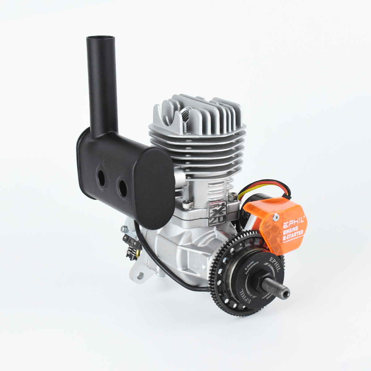 EPHIL X-Series 20cc-S Pro Gasoline Engine w/ E-Starter; Spark Plug & Electronic Ignition