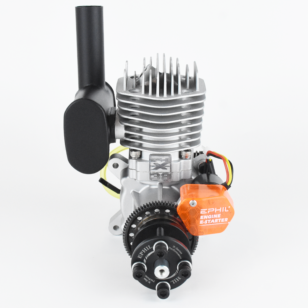 EPHIL X-Series 38cc-S Pro Gasoline Engine w/ E-Starter; Spark Plug & Electronic Ignition